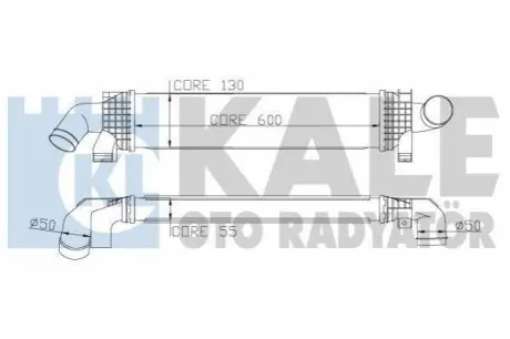 KALE FORD Интеркулер C-Max,Focus II,III,Kuga I,II,Mondeo IV,S-Max 1.6/2.0TDCi 04- Kale Oto radyator 346900