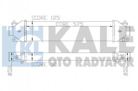 KALE FIAT Интеркулер Bravo II,Doblo,Punto,Grande Punto,Opel Combo Tour 1.3d/2.0 Kale Oto radyator 346400 (фото 1)