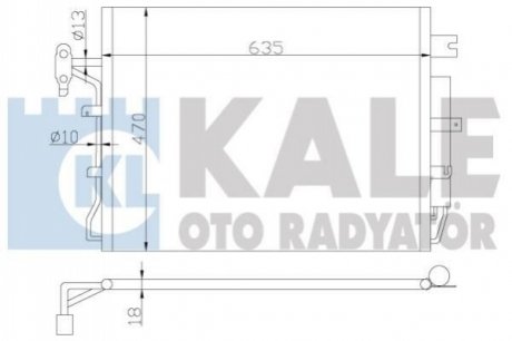 KALE LANDROVER Радиатор кондиционера Discovery III,Range Rover Sport 2.7TD 04- Kale Oto radyator 378000 (фото 1)