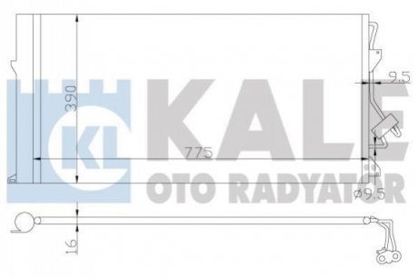 KALE VW Радиатор кондиционера Audi Q7,Touareg,Porsche Cayenne 02- Kale Oto radyator 382100