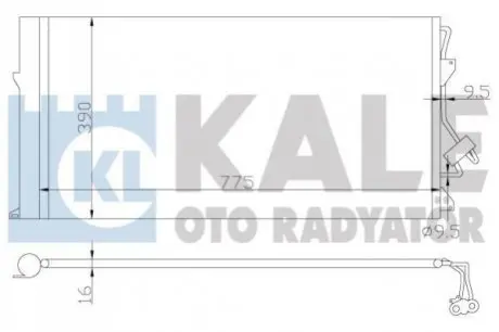 KALE VW Радиатор кондиционера Audi Q7,Touareg,Porsche Cayenne 02- Kale Oto radyator 382100