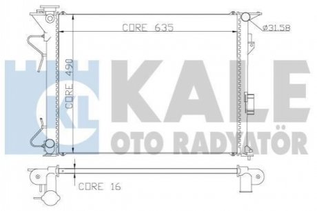 KALE HYUNDAI Радиатор охлаждения Grandeur,Sonata V,VI 2.4/3.3 05- Kale Oto radyator 369800