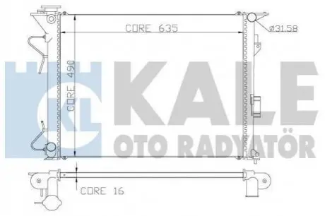 KALE HYUNDAI Радиатор охлаждения Grandeur,Sonata V,VI 2.4/3.3 05- Kale Oto radyator 369800