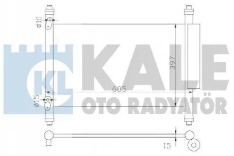 KALE SUZIKI Радиатор кондиционера Grand Vitara II 1.6/3.2 05- Kale Oto radyator 383000