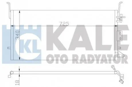 KALE HYUNDAI Радиатор кондиционера Sonata IV,Kia Magentis 01- Kale Oto radyator 379500