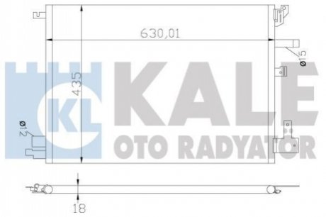 KALE VOLVO Радиатор кондиционера S60 I,S80 I,V70 II,XC70 05- Kale Oto radyator 394200