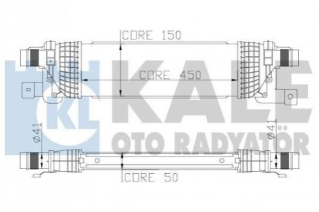 KALE FORD Интеркулер Fiesta V,Fusion,Mazda 2 1.4/1.6TDCi 01- Kale Oto radyator 346800 (фото 1)
