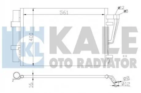 KALE HYUNDAI Радиатор кондиционера Elantra,i30,Kia Ceed 06- Kale Oto radyator 379200