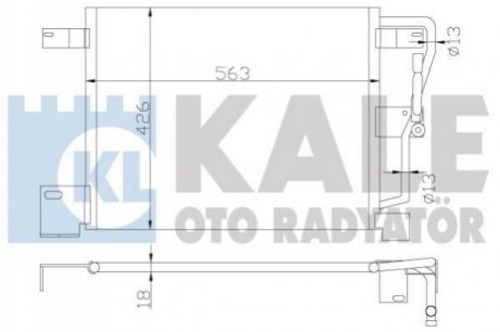 KALE JEEP Радиатор кондиционера Grand Cherokee 4.0/5.9 91- Kale Oto radyator 385900
