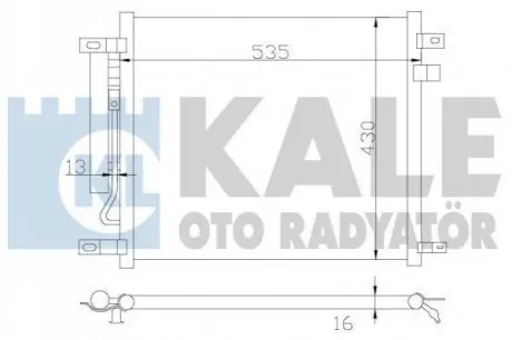 KALE CHEVROLET Радиатор кондиционера с осушителем Aveo 08- Kale Oto radyator 385200