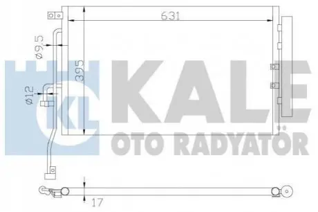 KALE OPEL Радиатор кондиционера Antara,Chevrolet Captiva Kale Oto radyator 391000
