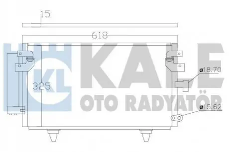 KALE SUBARU Радиатор кондиционера Legacy IV,Outback 03- Kale Oto radyator 389900