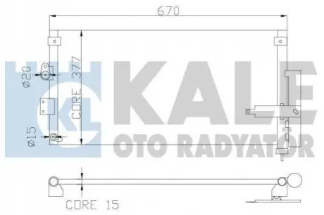 KALE HONDA Радиатор кондиционера Civic VIII 1.3/1.8 06- Kale Oto radyator 386900 (фото 1)