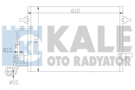 KALE VW Радиатор кондиционера Passat 00-,Skoda SuperB I Kale Oto radyator 342920 (фото 1)