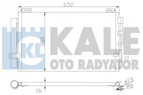 KALE HYUNDAI Радиатор кондиционера Matrix 1.6/1.8 01- Kale Oto radyator 391300 (фото 1)