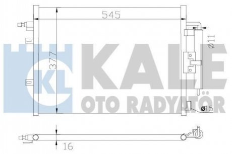 KALE RENAULT Радиатор кондиционера Clio III,Modus 05- Kale Oto radyator 342585 (фото 1)