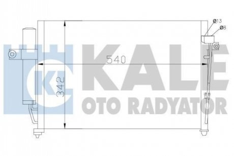 KALE HYUNDAI Радиатор кондиционера Getz 1.1/1.6 02- Kale Oto radyator 391700 (фото 1)