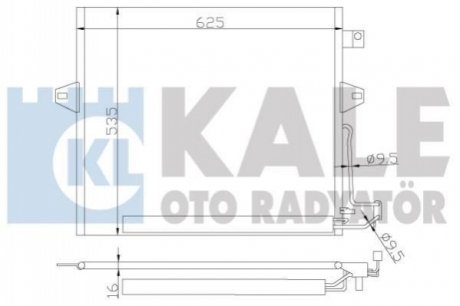 KALE DB Радиатор кондиционера W164/X167,G/M/R-Class Kale Oto radyator 342630