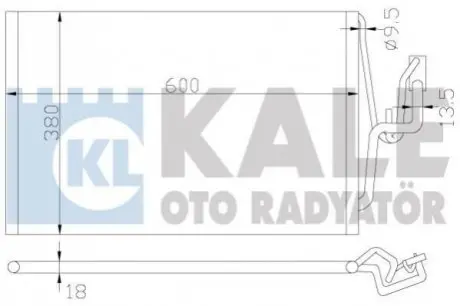 KALE OPEL Радиатор кондиционера Combo Tour,Corsa C Kale Oto radyator 382000