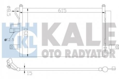 KALE HYUNDAI Радиатор кондиционера Accent II 99- Kale Oto radyator 379000