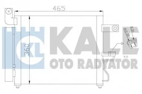 KALE HYUNDAI Радиатор кондиционера Accent II 00- Kale Oto radyator 379100