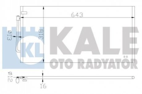 KALE NISSAN Радиатор кондиционера Maxima QX 95- Kale Oto radyator 388400 (фото 1)