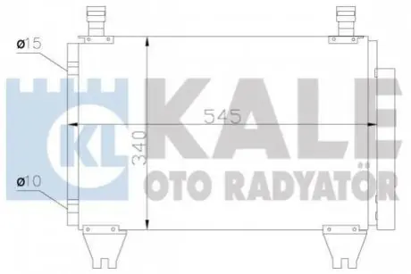 KALE TOYOTA Радиатор кондиционера Hilux VII 05- Kale Oto radyator 383500 (фото 1)