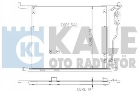 KALE DB Радиатор кондиционера S-Class W220 98- Kale Oto radyator 381400