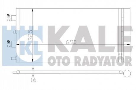 KALE RENAULT Радиатор кондиционера Duster 10- Kale Oto radyator 342840