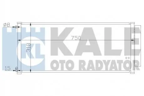 KALE HONDA Радиатор кондиционера Jazz II 03- Kale Oto radyator 392000