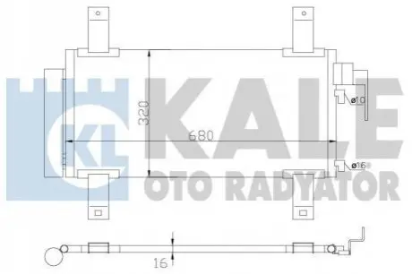 KALE MAZDA Радиатор кондиционера Mazda 6 02- Kale Oto radyator 392100 (фото 1)