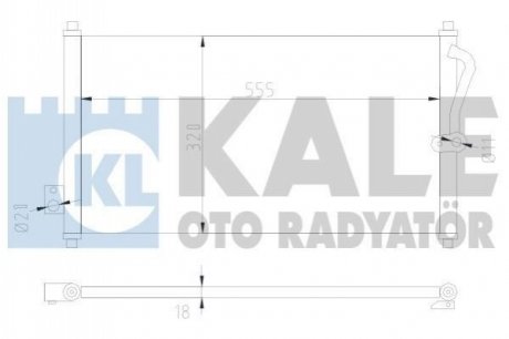 KALE HONDA Радиатор кондиционера CR-V I 95- Kale Oto radyator 380500 (фото 1)