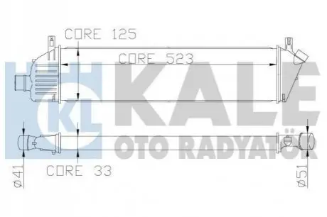 KALE NISSAN Интеркулер Micra III 1.5dCi 03- Kale Oto radyator 342360