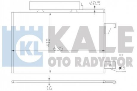 KALE DB Радиатор кондиционера W169/245 04- Kale Oto radyator 388000