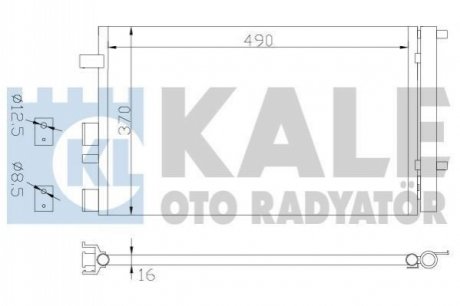 KALE HYUNDAI Радиатор кондиционера i20 08- Kale Oto radyator 386500
