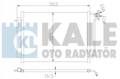 KALE BMW Радиатор кондиционера X5 E53 00- Kale Oto radyator 390900
