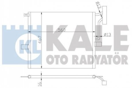 KALE BMW Радиатор кондиционера X3 E83 03- Kale Oto radyator 384800