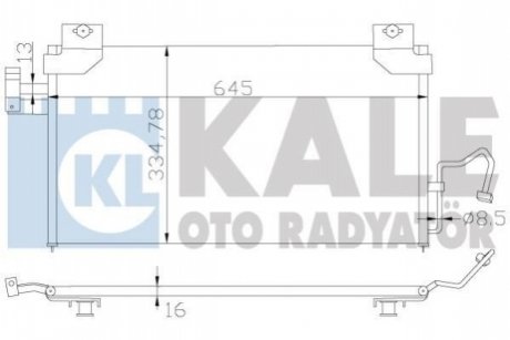 KALE MAZDA Радиатор кондиционера 323 98- Kale Oto radyator 387100