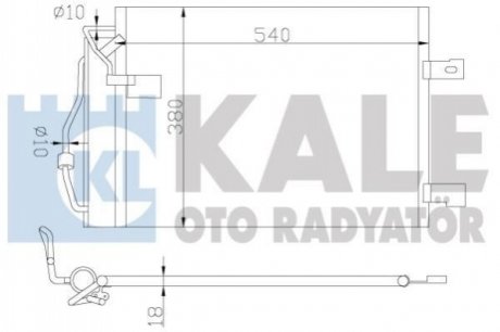 KALE DB Радиатор кондиционера W168 97-00 Kale Oto radyator 380900 (фото 1)