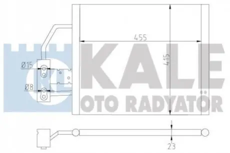 KALE BMW Радиатор кондиционера 5 E39 96- Kale Oto radyator 343055