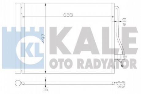 KALE BMW Радиатор кондиционера 7 F01 08- Kale Oto radyator 342490