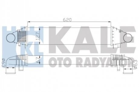 KALE DB Интеркулер W204 C180/200CDI 07- Kale Oto radyator 347700 (фото 1)