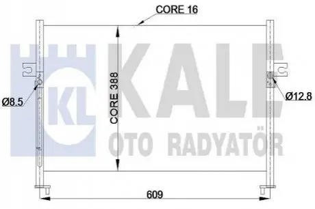 KALE HYUNDAI Радиатор кондиционера H100 Kale Oto radyator 342425