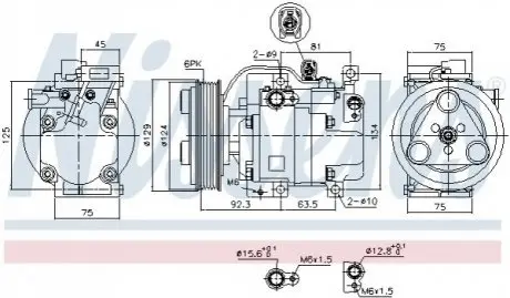 Компресор MAZDA CX-7 (ER) (07-) 2.3 i TURBO NISSENS 89311