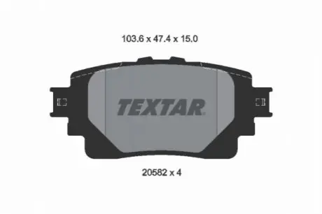 Колодки тормозные TEXTAR 2058201