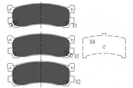 Комплект тормозных колодок, дисковый тормоз PARTS KAVO KBP-4556