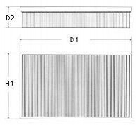 Фильтр воздушный Ford Transit 2.0i 9.91-07.94 CHAMPION U614 (фото 1)