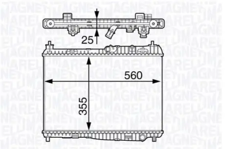 Радиатор, охлаждение двигателя MAGNETI MARELLI 350213142100