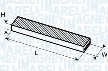 Фільтр, повітря у внутрішньому просторі MAGNETI MARELLI 350203061130 (фото 1)