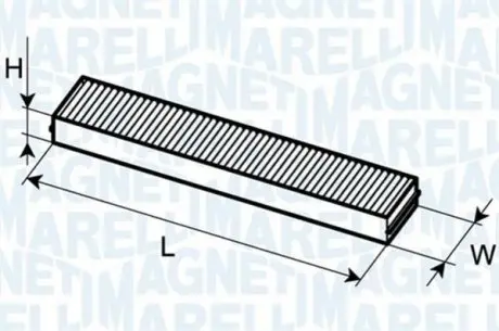 Фильтр, воздух во внутренном пространстве MAGNETI MARELLI 350203061130